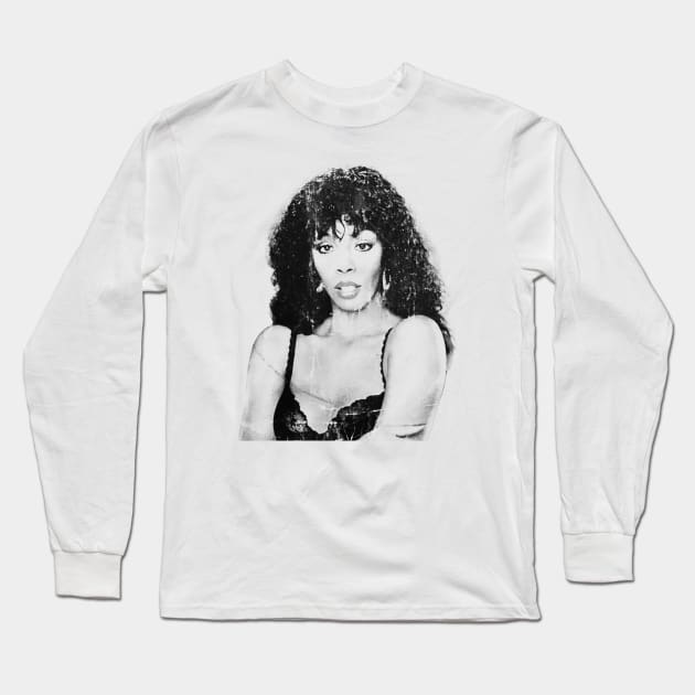 Donna Summer // Vintage Style Design Long Sleeve T-Shirt by Indanafebry